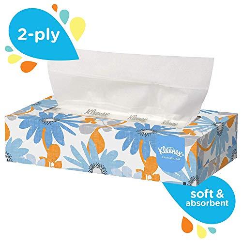 Kleenex KLEENEX® Facial Tissue Box 60036-2 ply Flat Box Facial Tissue - 4 Tissue Boxes x 100 Face Tissues - Sheet Size 20 x 20 cm (400 facial tissue)