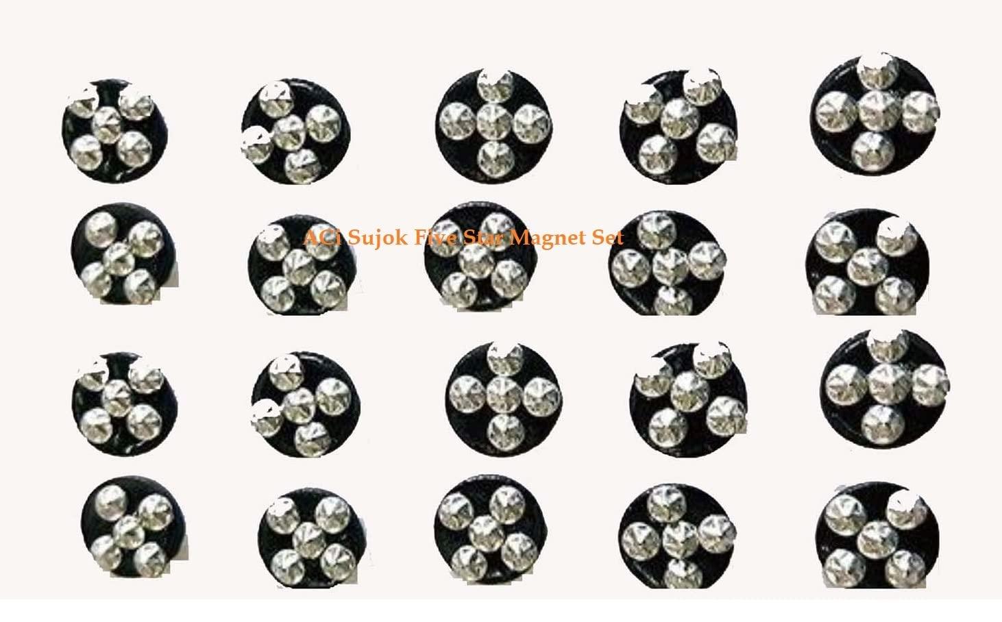ACi ACi Acupressure Sujok Five Star Magnet Sujok Cluster Magnet Sujok Therapy Treatment Use (2 Packet) Total-20Pcs, Black