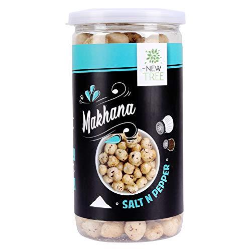 New Tree New Tree Healthy Snacks Combo || Jumbo Makhana Salt & Pepper 85gm || Jumbo Makhana Peri Peri 85gm || Combo Pack of 2 || Combined Weight: 170gm || Gluten Free Snacks