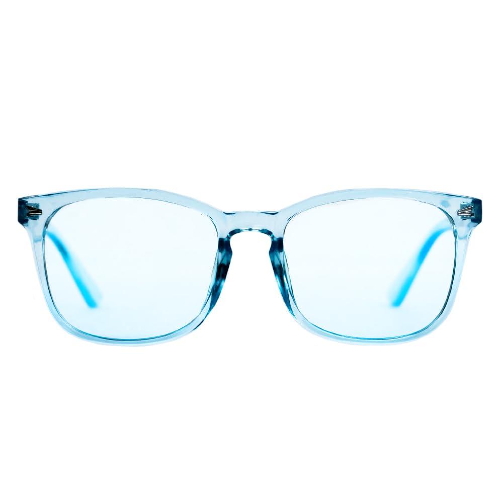 PW PW NAZARIYA Blue Ray Protection Glasses | Stylish Zero Power Glasses for Men & Women | UV Filter Glasses | Computer Glasses for Eye Protection | Lightweight | blue