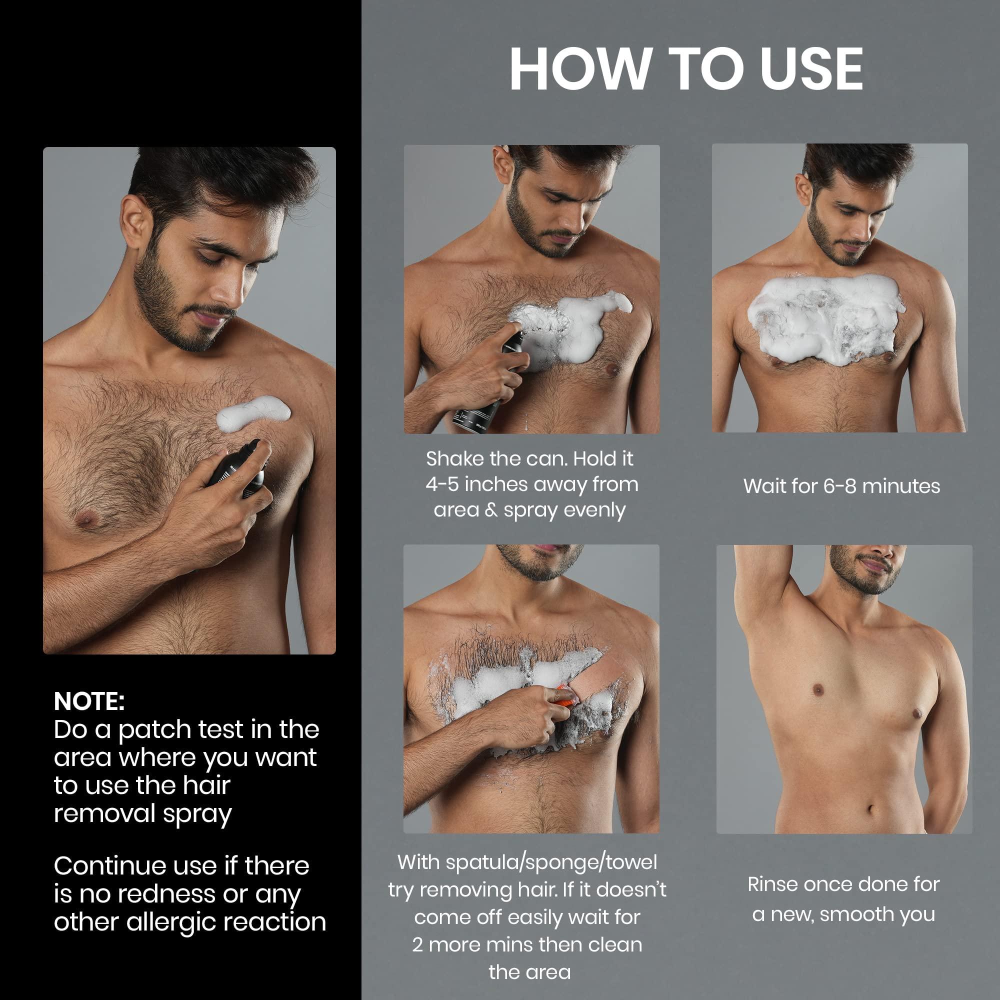 Bombay Shaving Company Bombay Shaving Company Hair Removal Spray for Men | Painless & Irritation Free Spray (200 ml) | For Chest, Arms, Underarms & Legs | Pleasant Smell |Hair Removal Cream Spray