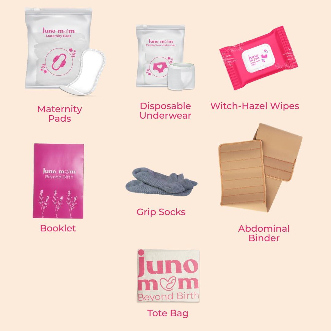 Juno Mom Juno Mom C-Section Recovery Kit | Postpartum Kit | New Mom Hospital Bag After Delivery (6 Individual Products)