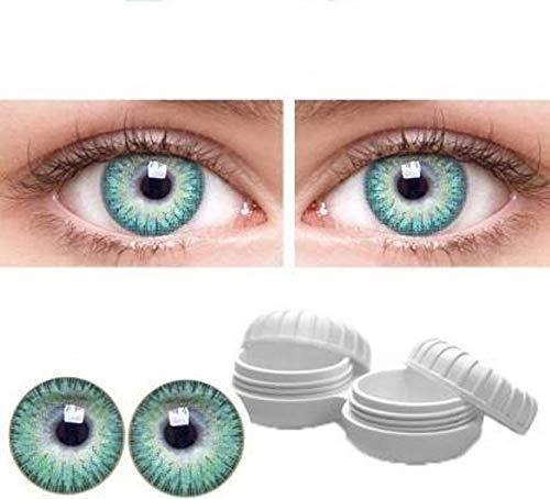 SOFT EYE SOFT EYE Monthly Zero Power Turquoise Color Contact Lenses with Lens Container/Case Suitable for Bot