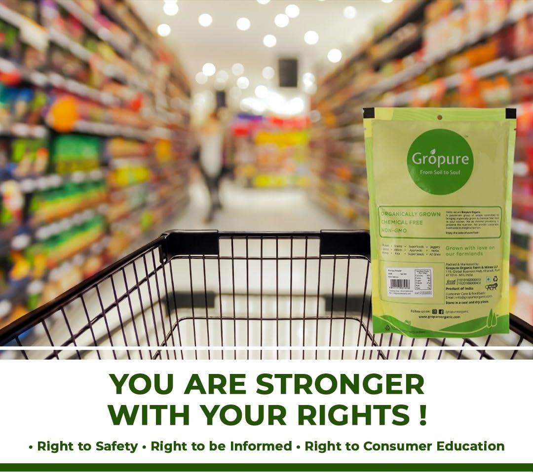 Gropure Organic: From Soil to Soul GroPure Organic: From Soil to Soul - Rajma(Red Kidney Beans) - 900g I Red Kidney Beans I Jammu I Kashmiri I High Protein Pulses I Chemical & Pesticide Free I Best Organic PULSES