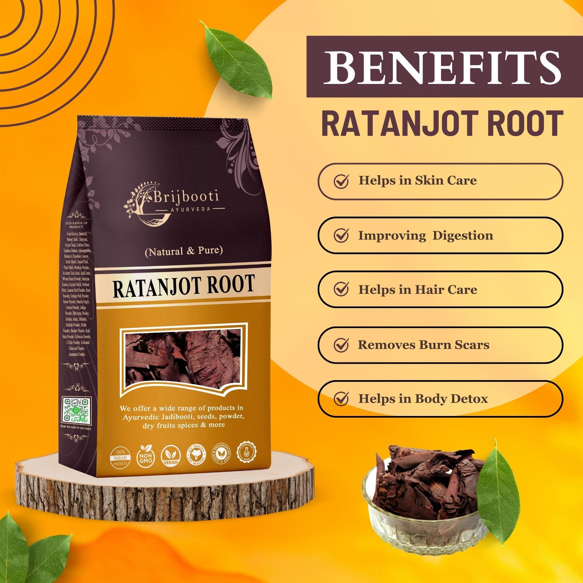 BrijBooti BrijBooti Birju Mahavir Ratanjot - Alkanna Tinctoria -Alkanet Root 400 Gr