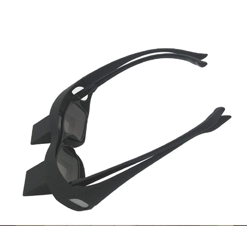 BIGXEN BIGXEN Lazy Prism Eye Glasses Lying Down Bed Horizontal Watching TV Reading Spectacles Horizontal Glasses - Black