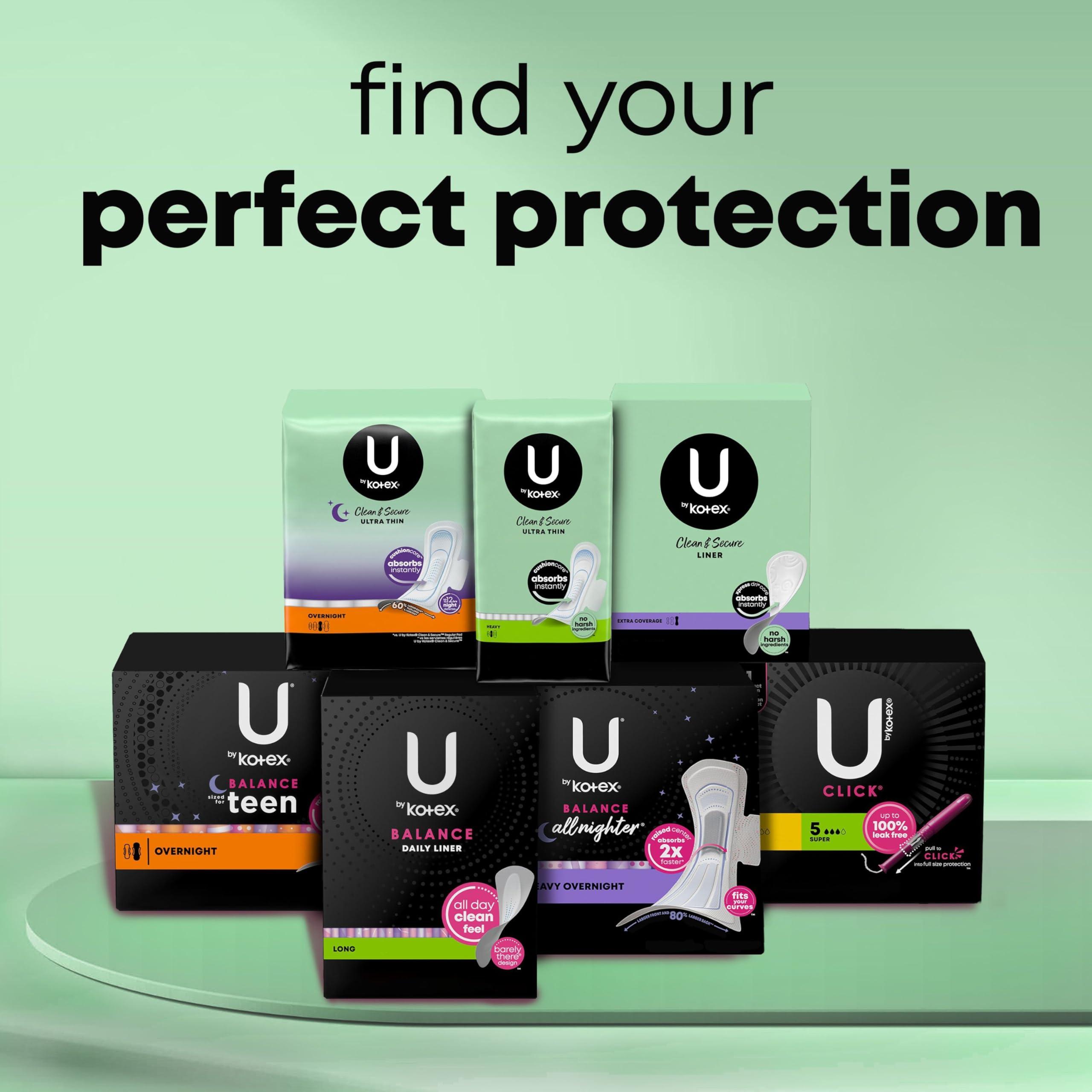 U by Kotex U by Kotex Lightdays Panty Liners, Long, Unscented, 126 Count
