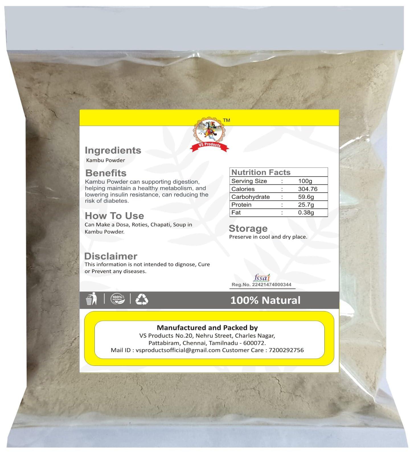 VS Products VS Products Kambu Powder, Pearl Millet Flour, Bajra Powder,950g