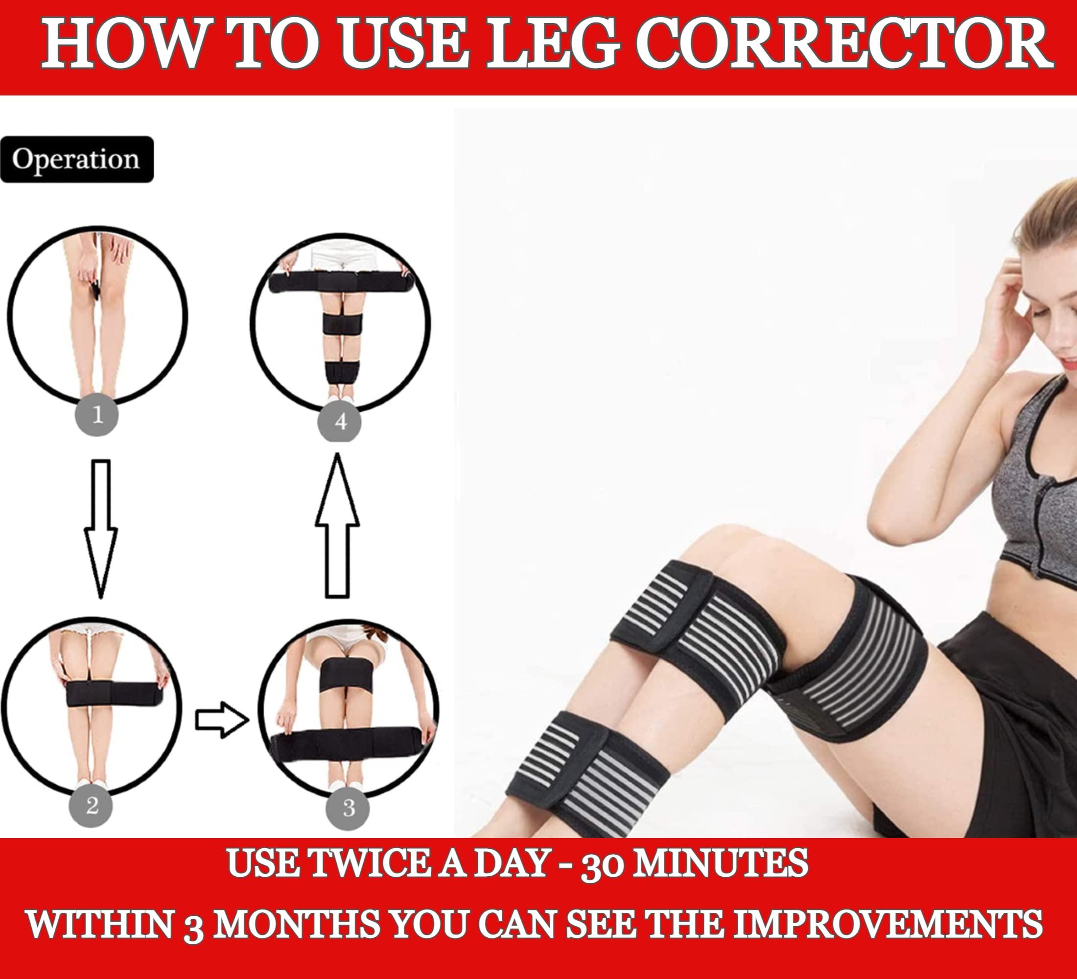 Lexotho Lexotho bow leg correction belt for men o/x type women leg corrector o/x type leg correction support strap brace bandage Correction Brace Belt (Large)