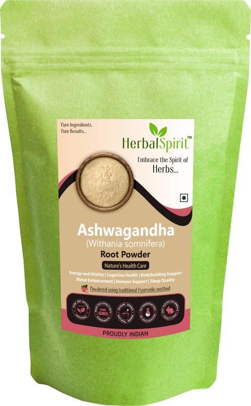 HerbalSpirit Herbal Spirit Ashwagandha Powder Organic, 900gm | Ashwagandha Churna Powder | Aswagandha or Ashwagandha Root Powder | Organic Ashwagandha Powder | Organic Ashwagandha Powdered