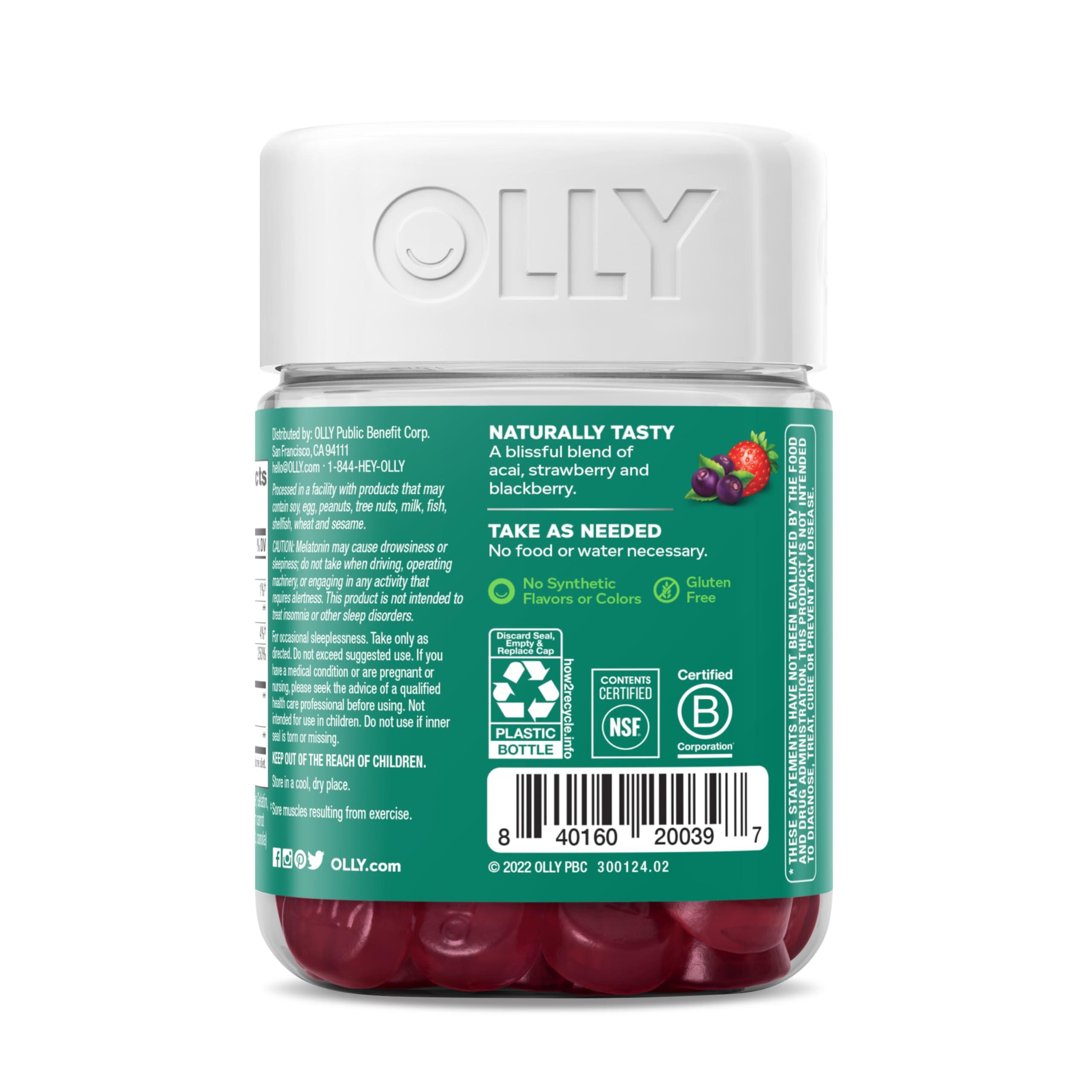 OLLY Olly Muscle Recovery Sleep Gummies Berry Flavor, 40 Count