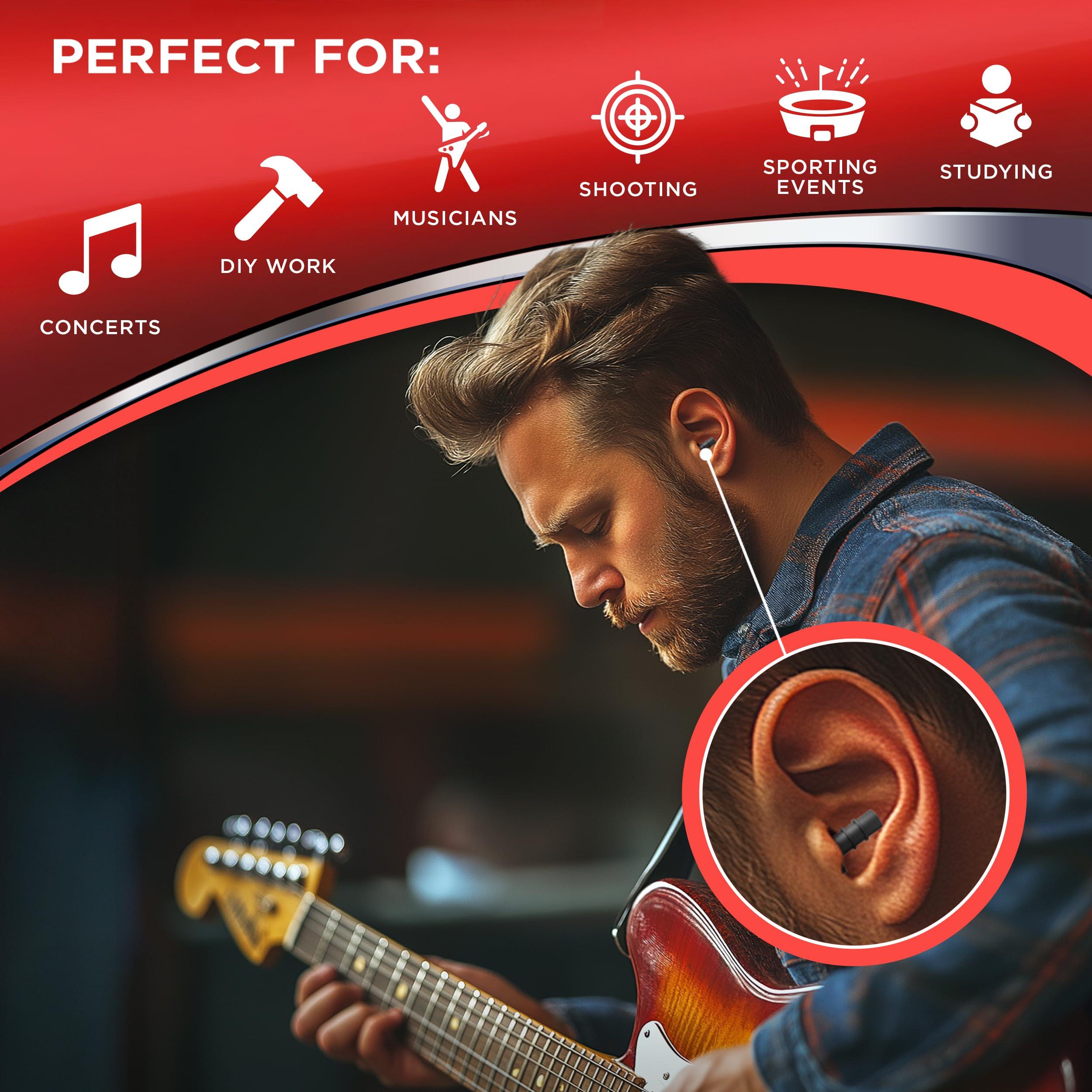 HEAROS Hearos Earplugs Rock \'n Roll Series with Free Case 1-Pair Foam