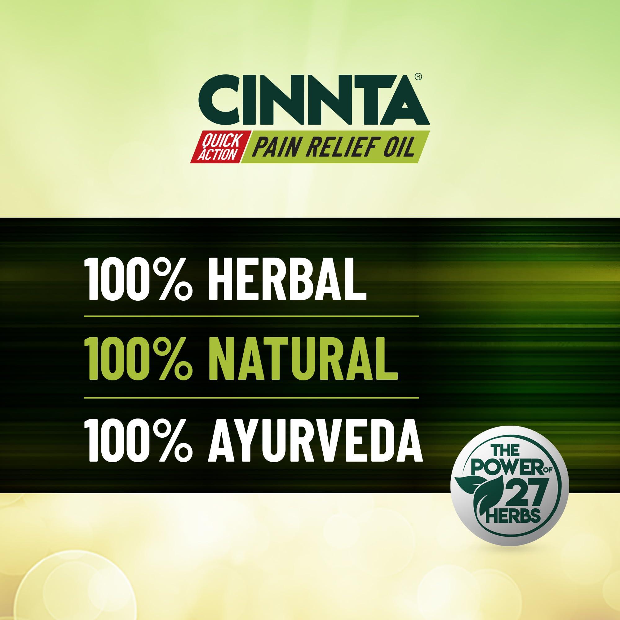 Teachers\' Grace Teachers\' Grace Cinnta Pain Relief Oil - 100ml (Pack of 1) | for Quick Relief from Body & Joint Pain | 27 Herbal Formulation | Anti Inflammatory