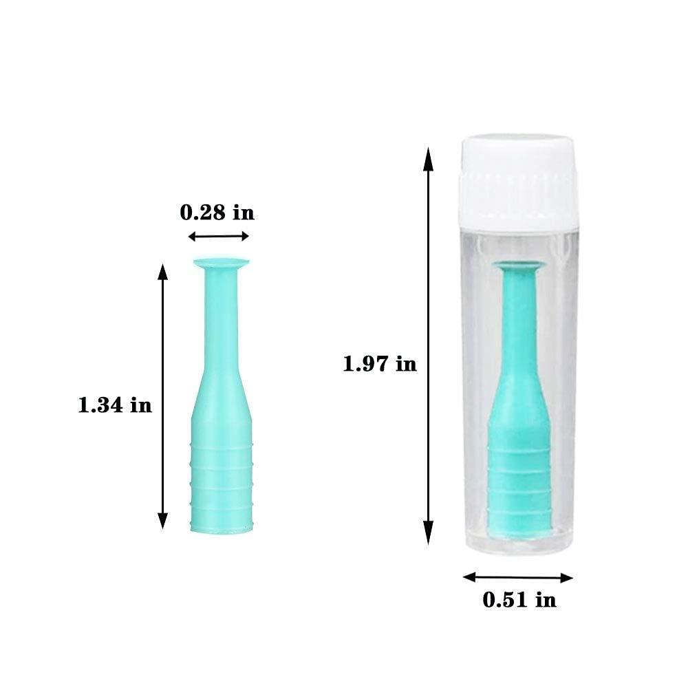 LeyJin Hard Contact Lens Remover 6 Pack RGP Plunger for Hard Lenses and 2 Pack Contact Lens Cases
