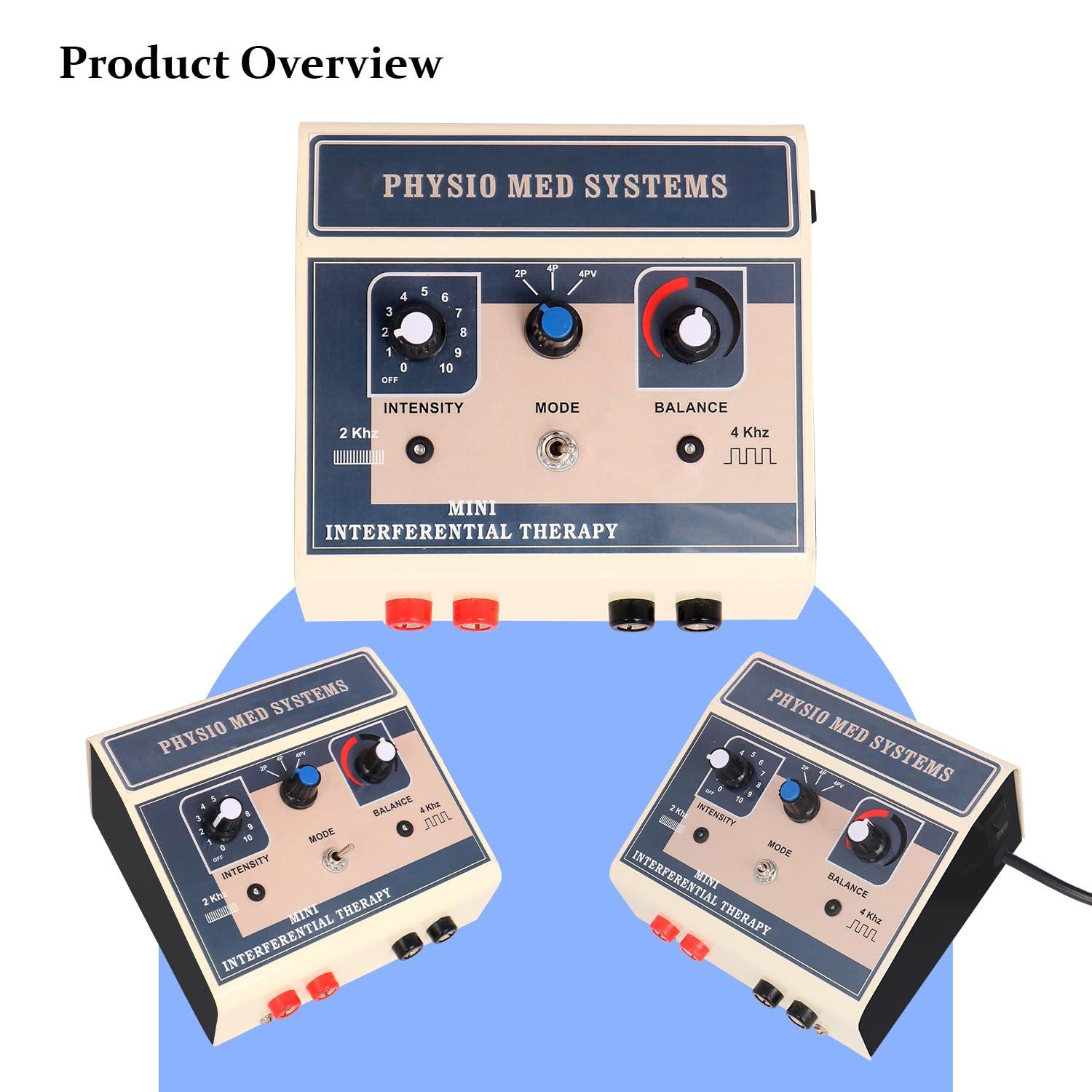 PHYSIOTRACK Physiotrack IFT Machine Mini IFT Advance Machine Interferential Therapy Unit with One Year Warranty