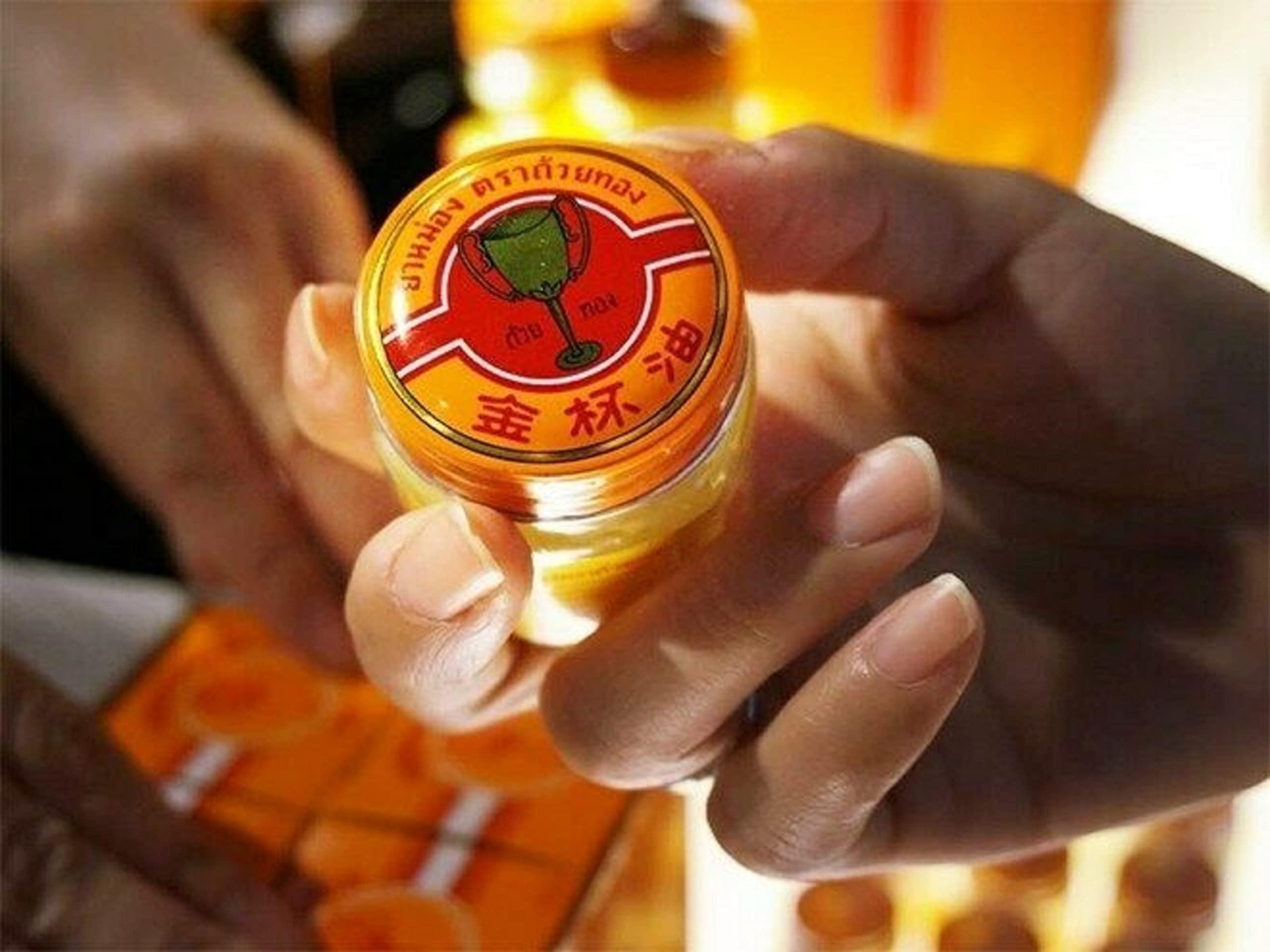 HANI PO HANI PO Golden Cup Balm Thailand Herb- Thailand Product - Pack of 1 (22 Gram)Pain relief balm | Oil for elder women | Men Pain relief balm for adult | Pain relief oil for women | Mens | Pain relief balm for girls | boys - Imported Products