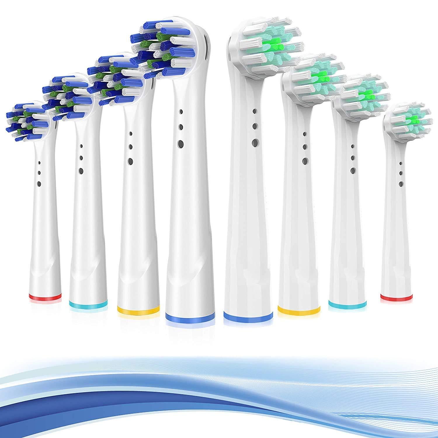 TINGOX Replacement Toothbrush Heads for Oral B Braun, 8 Pack Professional Electric Toothbrush Heads, Precision Clean Brush Heads Refill Compatible With Oral-B 7000/Pro 1000/9600/ 5000/3000/8000 (8pack)