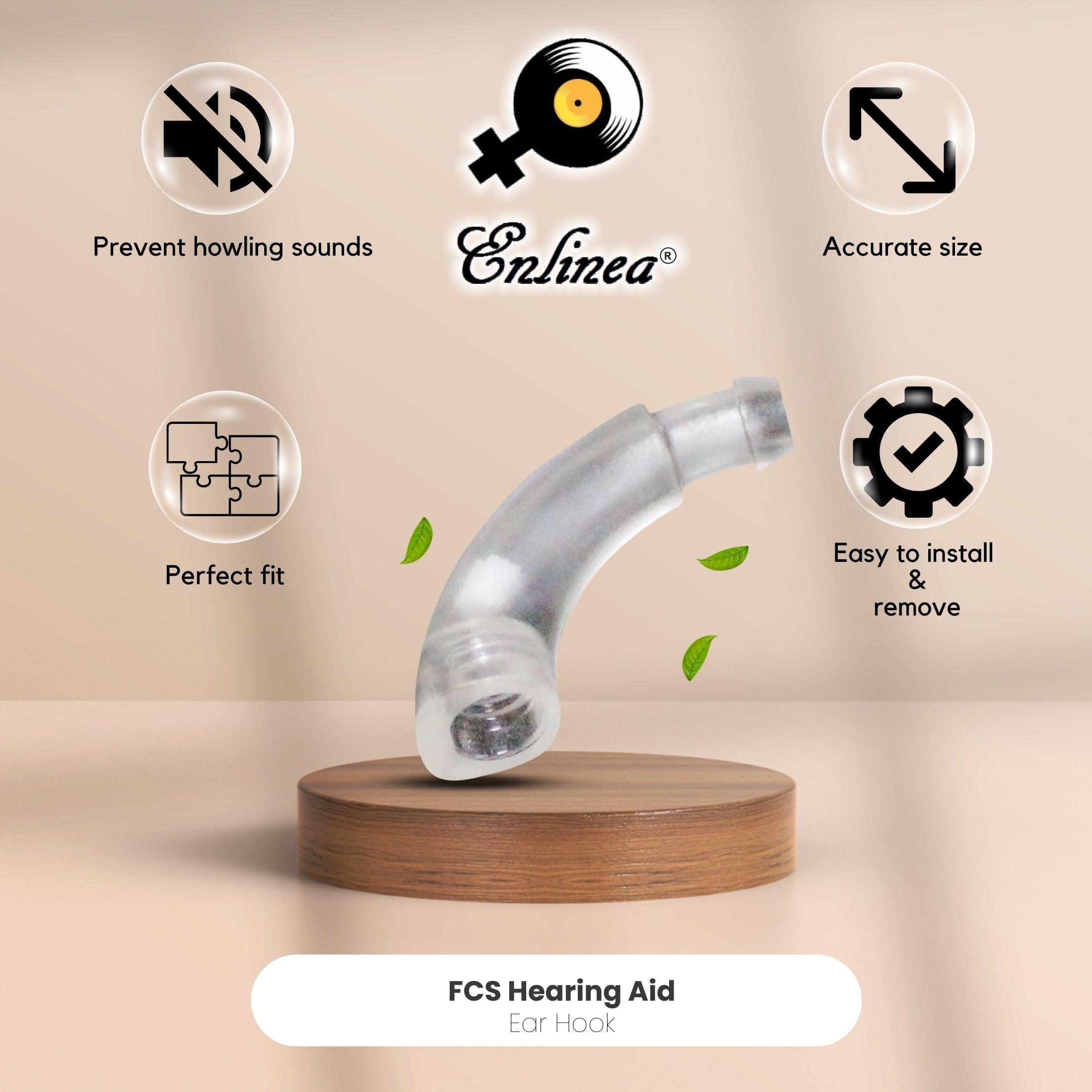 Enlinea Enlinea Replacement Ear Hook for Phonak Naida S IX SP BTE|| Hearing Devices Replacement Accessories | Easy Install | Durable ABS Material| Anti-Howling Ear Hook