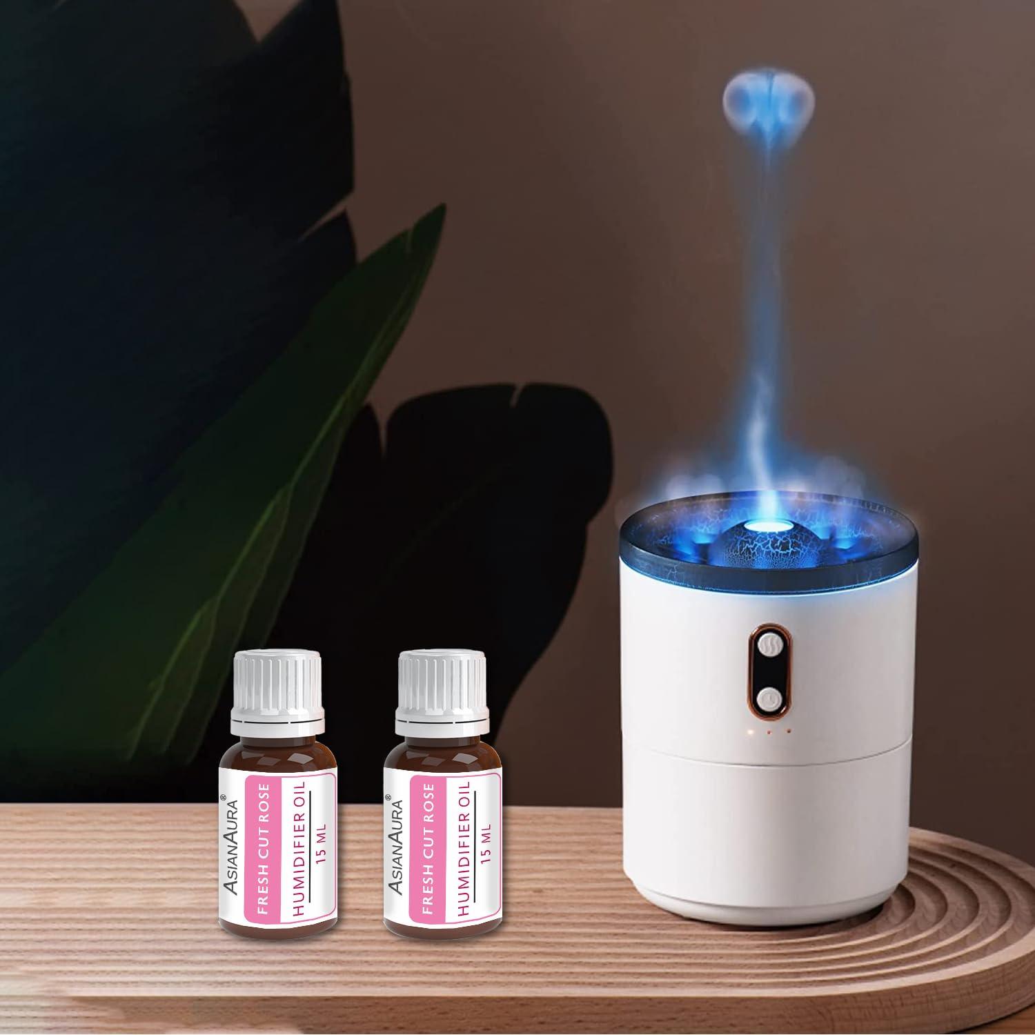 ASIAN AURA Asian Aura | Premium Aroma/Humidifier Diffuser Oil for Aromatherapy and Fragrance |15ml Bottle (Fresh Cut Rose) (Pack of 2)