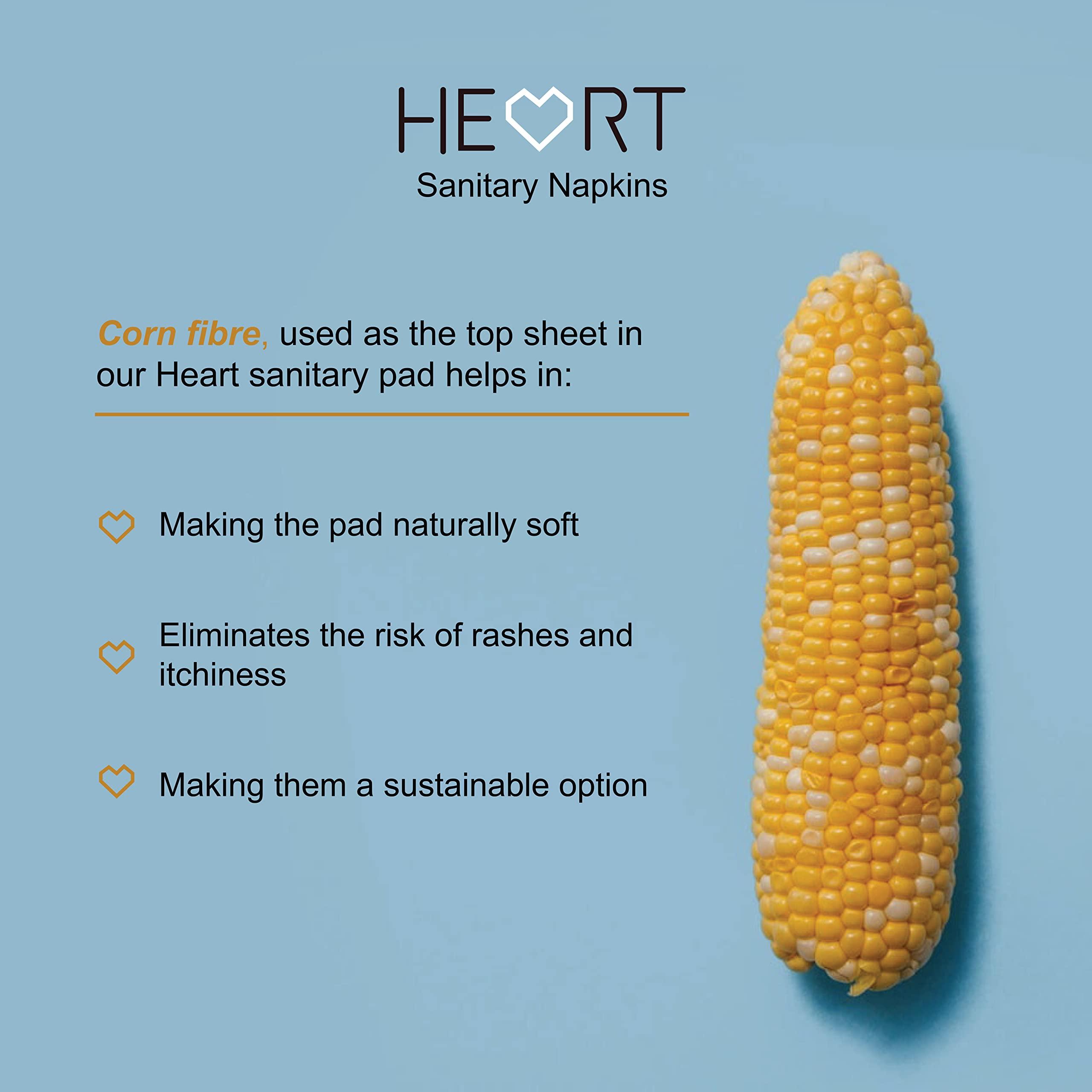 JilGyungYi JilGyungYi [JGY] South Korean Heart Sanitary pad Over-Night 7pcs. Cornstarch Sheet, Reduces Skin irritatiion, Complete Three Sided Sealing, an airy pad, Contains no Harmful Formula (Heart Sanitary Pad -Size XL) Made in South Korea