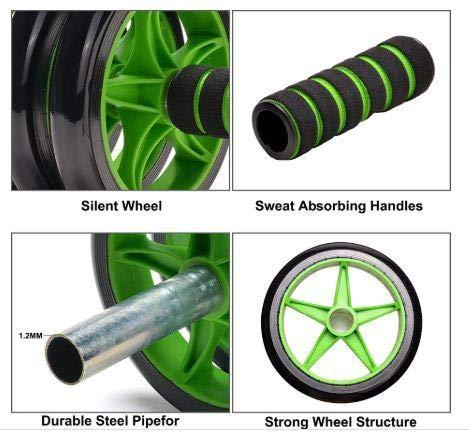 GETHOME GETHOME Ab Roller 3 Wheel Abs Carver for Perfect Abdominal & Stomach Exercise Training with Mat, Exercise for Total Body Carver Fitness Workout for Home