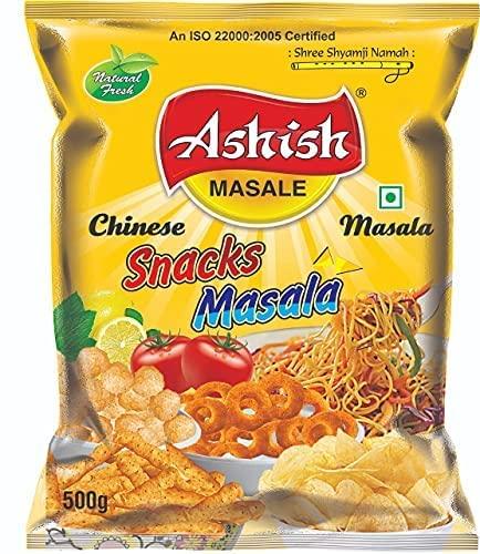 ASHISH Ashish Chinese Snack Masala Powder Perfect Spices for Chinese Dishes Pizza Pasta Aromat Seasoning Chinese Spices 500gm, Pack of 4