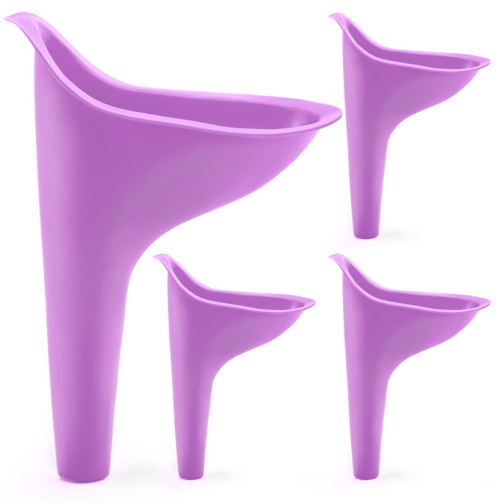 HAKDAY TFW Portable Female Women Urinal Camping Travel Toilet Device 4PCS,Purple