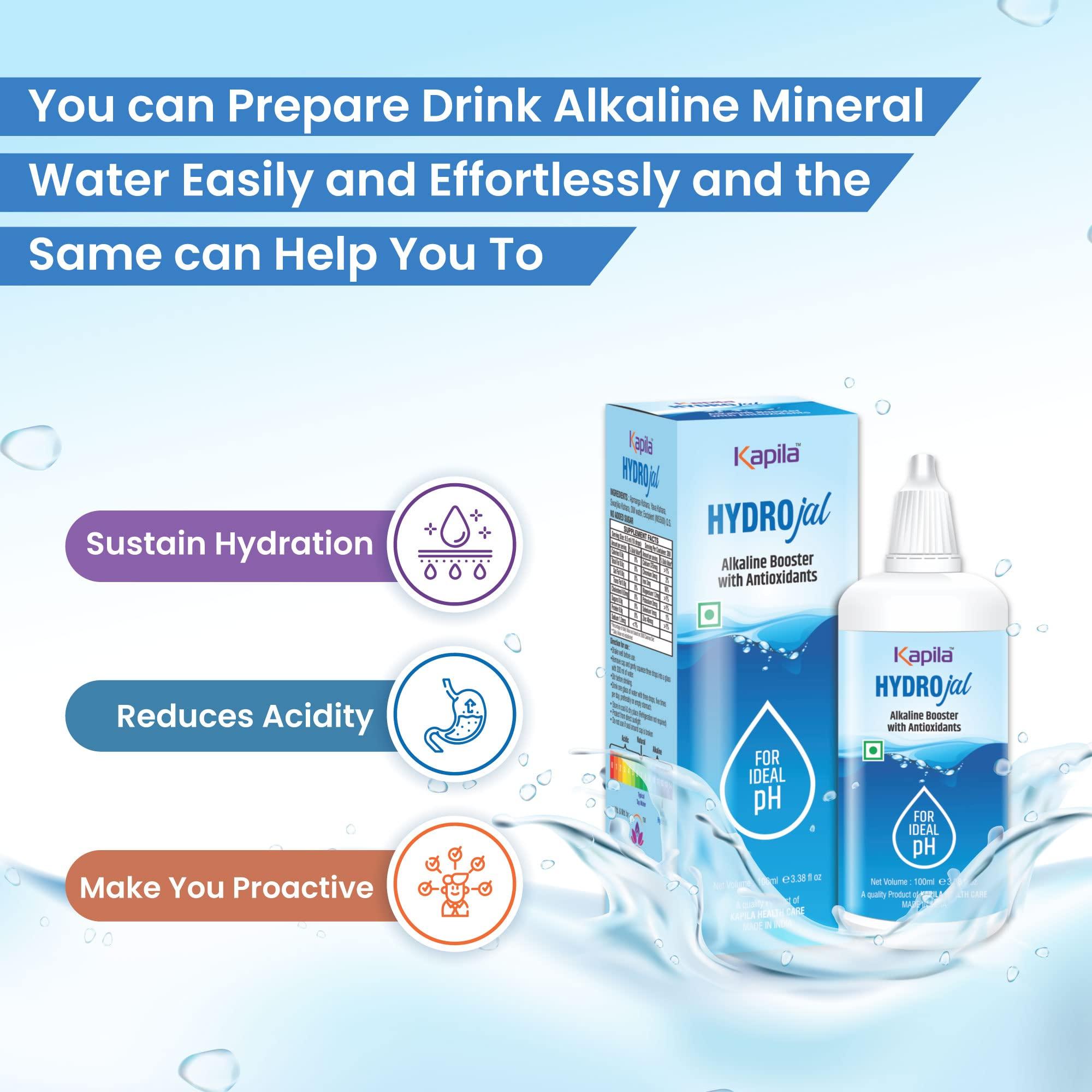 Kapila NONI Kapila NONI Hydrojal pH Booster Drops for Alkaline Water 100ml | pH Booster Drops for Drinking Water | Immune support & Detox