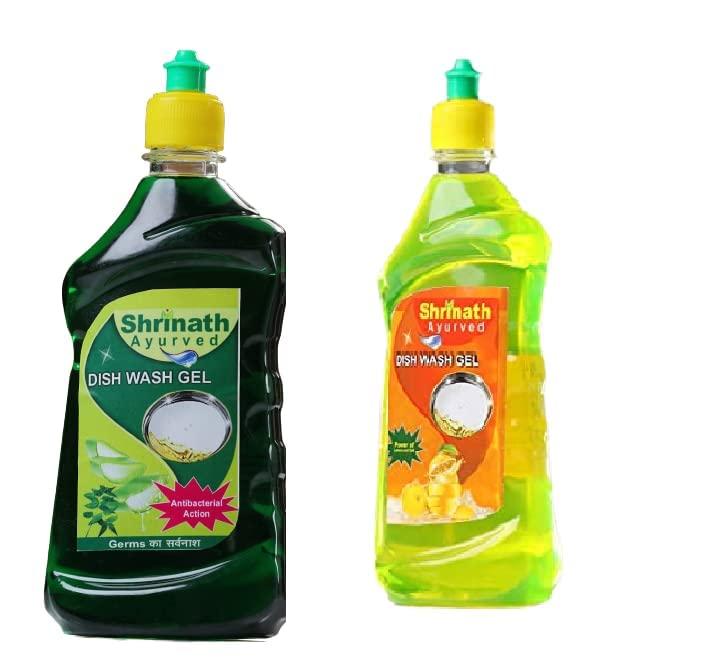 SHRINATH AYURVED SHRINATH AYURVED Dishwash Gel A Superior formula to clean Utensil with Power of Neem & AloeveraI-500 ml-Pack of 2