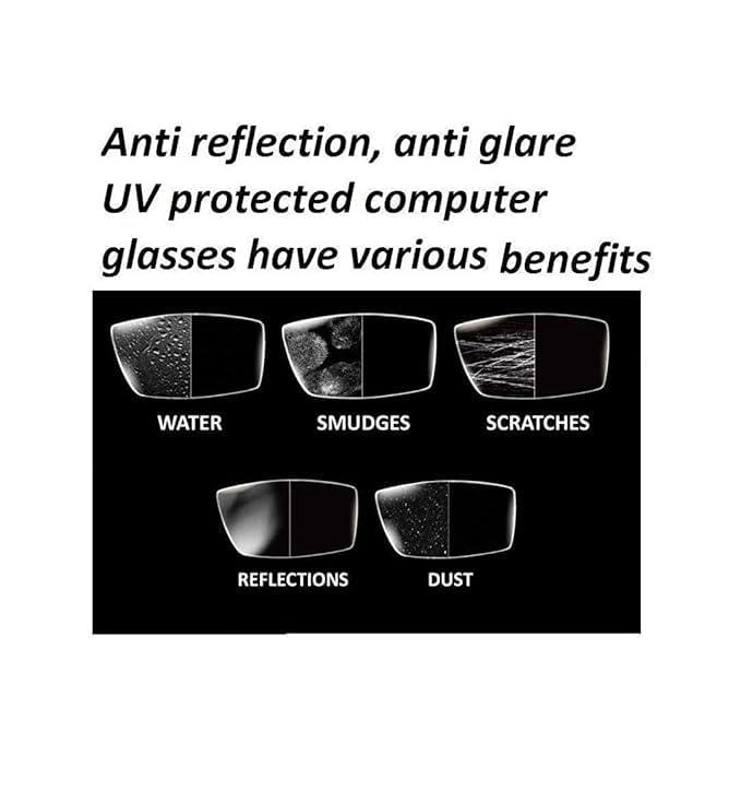 LENS Need LENS Need Blue Cut Plus Photochromic Sunglass UV Protection & UV 420 Glasses For Men And Women Blue Ray Golden Frame Black Zero Power For Mobile TV laptop User (Anti Glare (Photochromic))