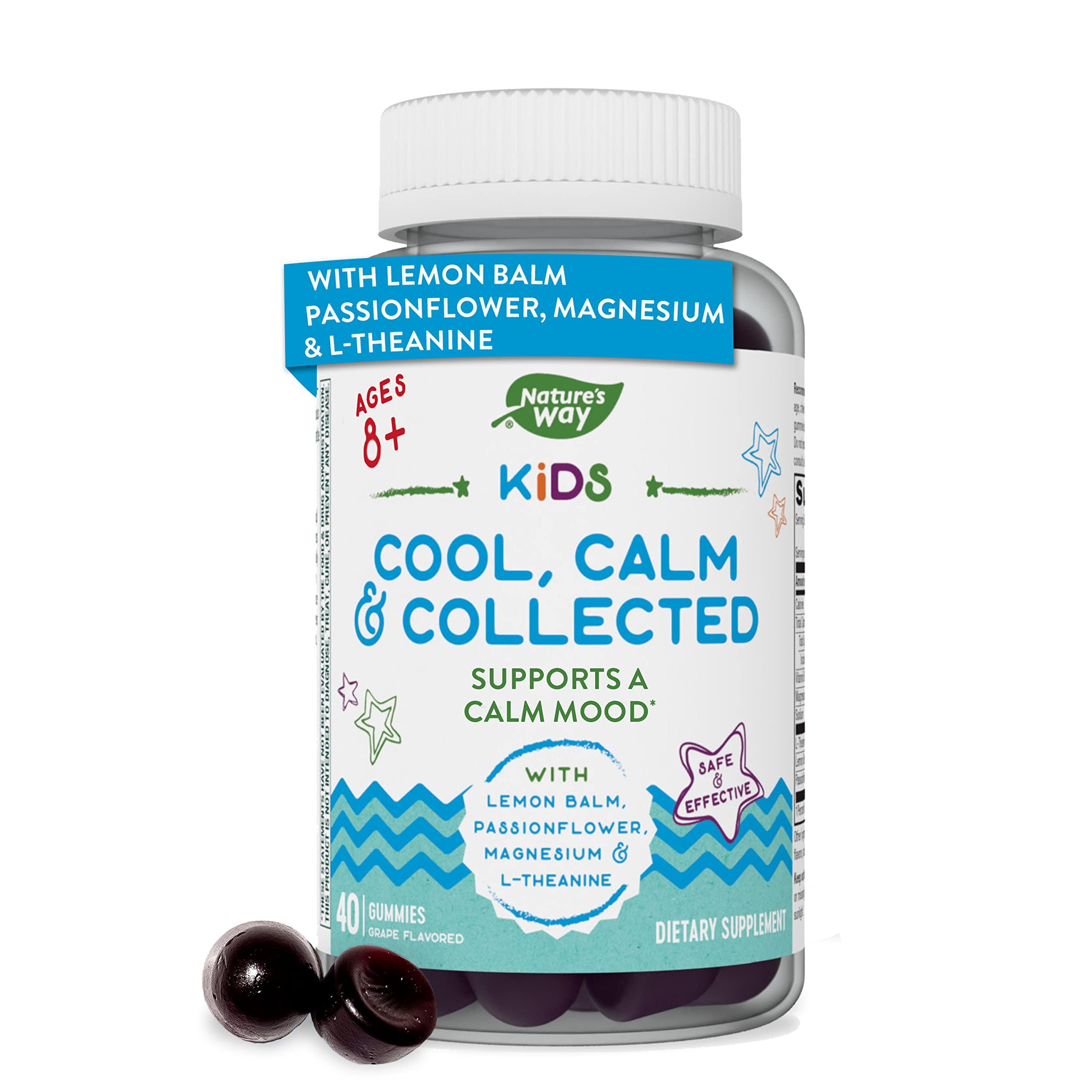 NATURE\'S WAY Nature\'s Way Kids Cool, Calm & Collected, Ages 8+, Grape Flavored, 40 Vegetarian Gummies