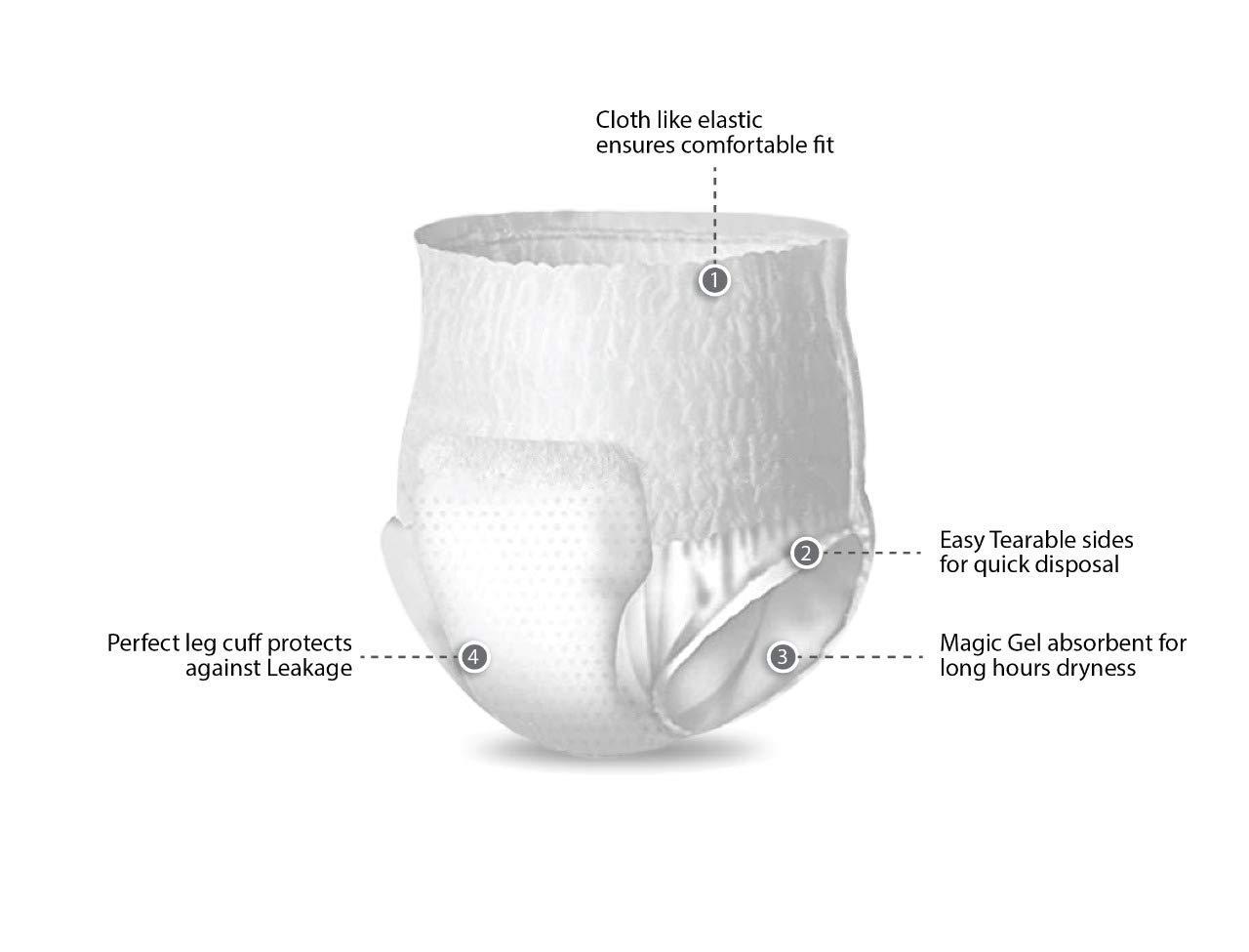 Deluxe Deluxe Adult Diapers Pullups Pants, XL-XXL, 41-60inch (30 Pieces)