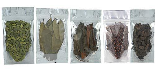 EtsiBitsi EtsiBitsi Pack of 5 Whole Spices Premium 100% Natural (Badi Elaichi, Elaichi, Laung, Tej patta, Dalchini) (450)