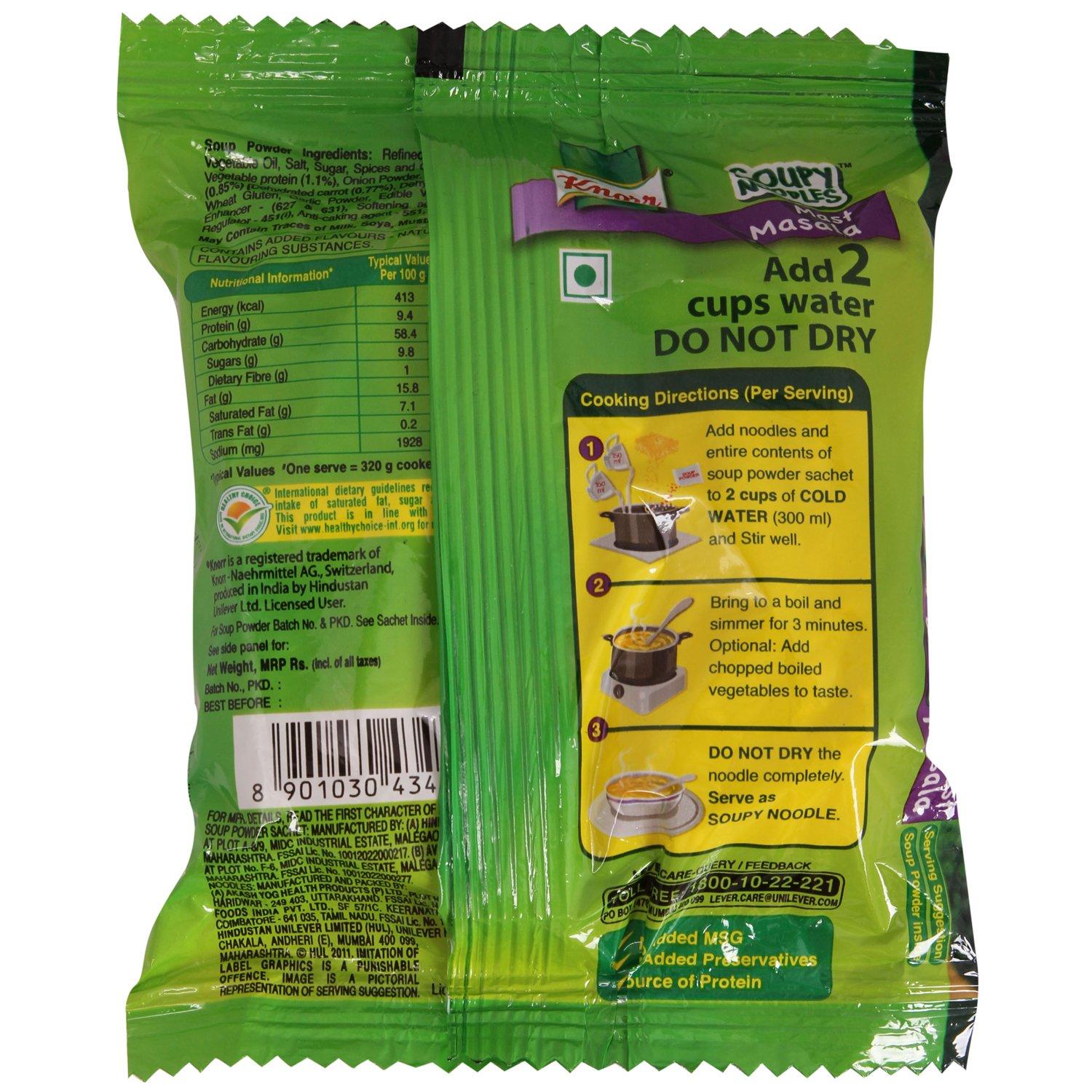 Knorr Knorr Soupy Noodles - Mast Masala, 340g Pouch