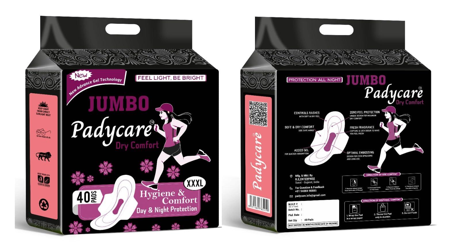 Padycare Padycare maxi care Sanitary Napkin Regular Pad 40 Pads Day & Night Protection-XXXL Size