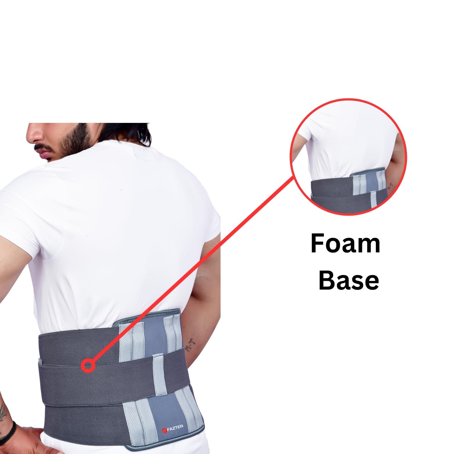 FAZTER FAZTER Aluminium Premium Lower Back Lumbo Sacral Contoured Belt/Lumbo Sacral Belt/Corset For Men And Women/Waist And Back Support Belt Pain Relief-Compression With Dual Adjustable Straps (Xxxxl)