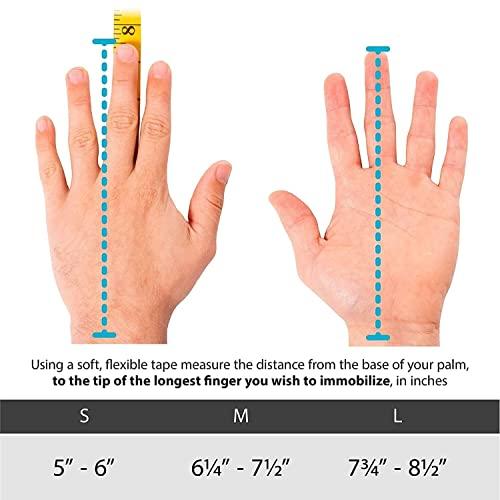 WITSOUL WITSOUL Two Fingers Splint Trigger Finger Adjustable Brace, Metal Straightening Immobilizer Splint Full Hand and Wrist Support fit Left and Right BOTH HAND (M)