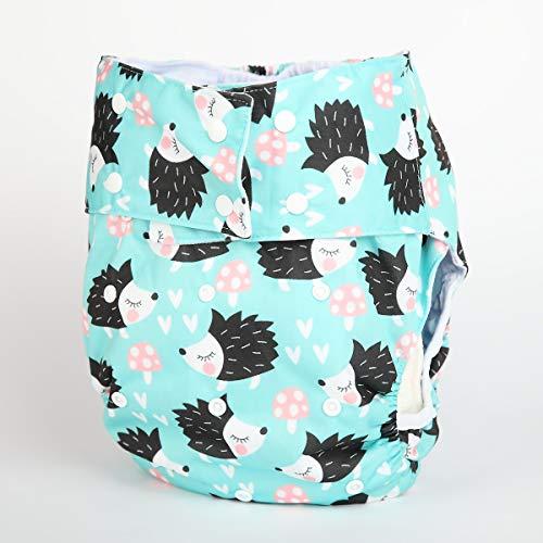 Sigzagor Sigzagor Teen Adult Cloth Diaper Nappy Reusable Washable for Disability Incontinence (Hedgehog)