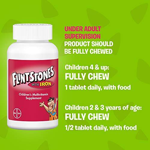 Flintstones Vitamins Flintstones Children's Multivitamin plus Iron Chewable Tablets, 60-Count