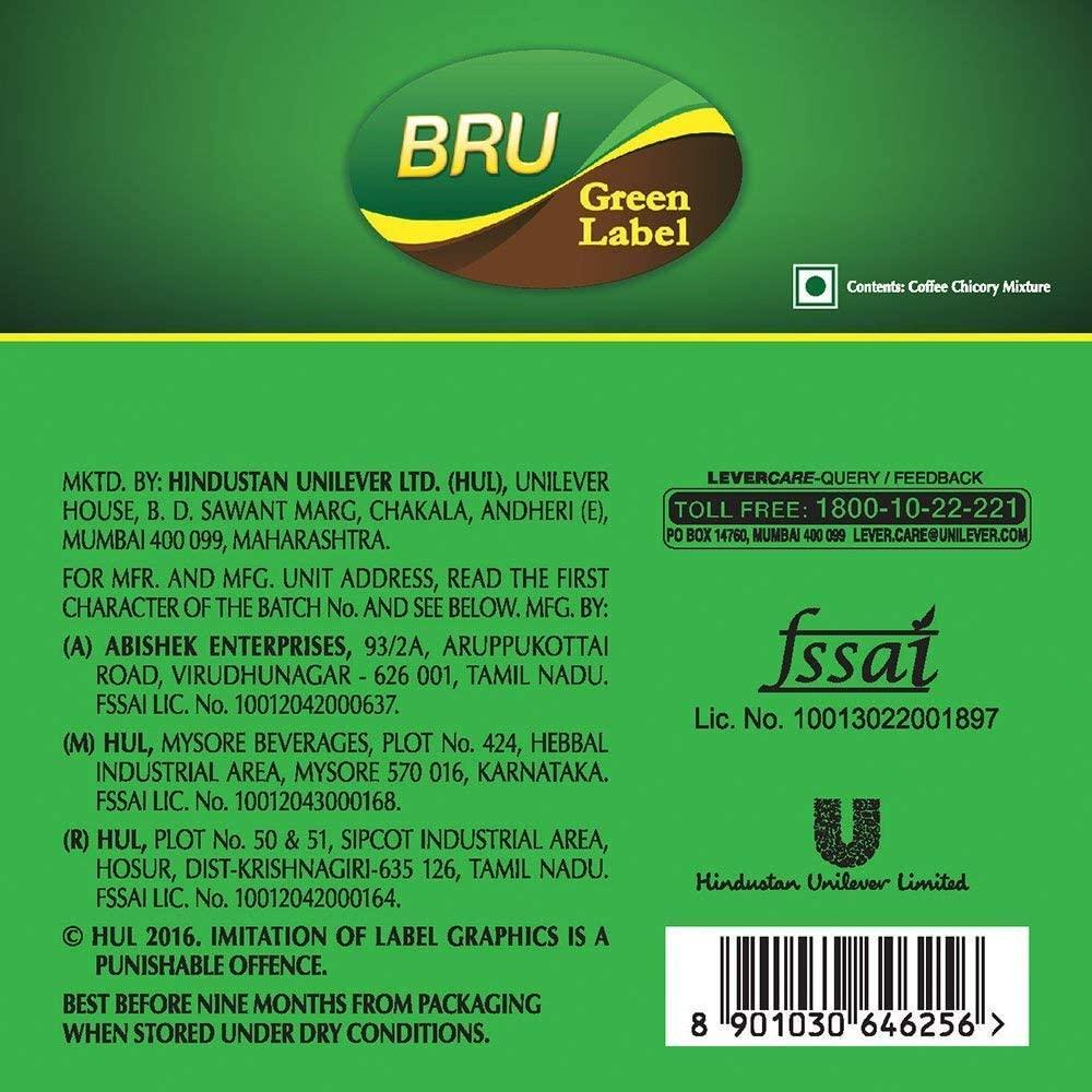 Bru BRU Green Label Coffee Powder, 200g Pouch