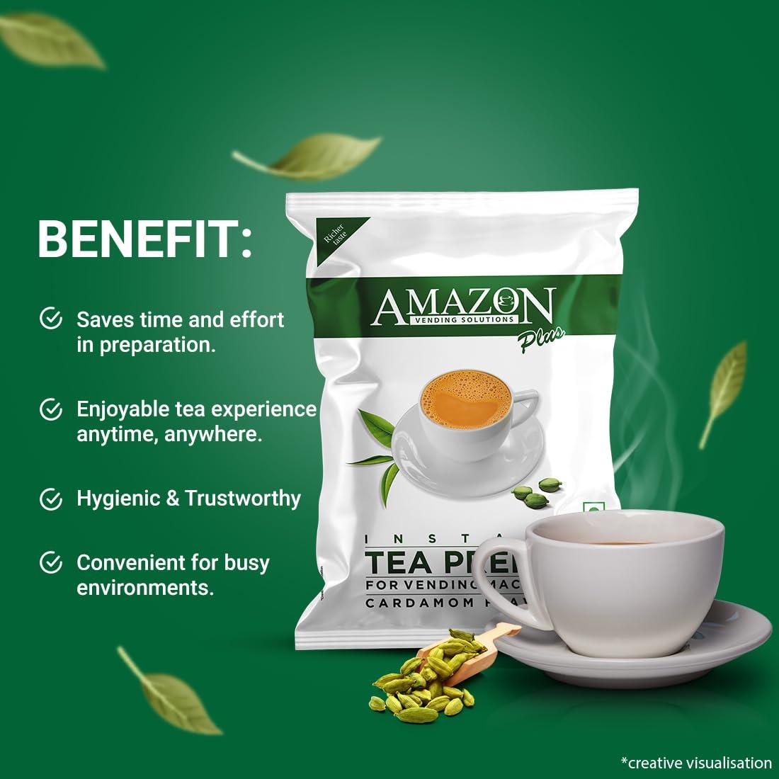AMAZON AMAZON 3 in 1 Instant Cardamom Plus Tea Premix (Premix Contains Tea, Milk and Sugar) for Vending Machines 3 Kg