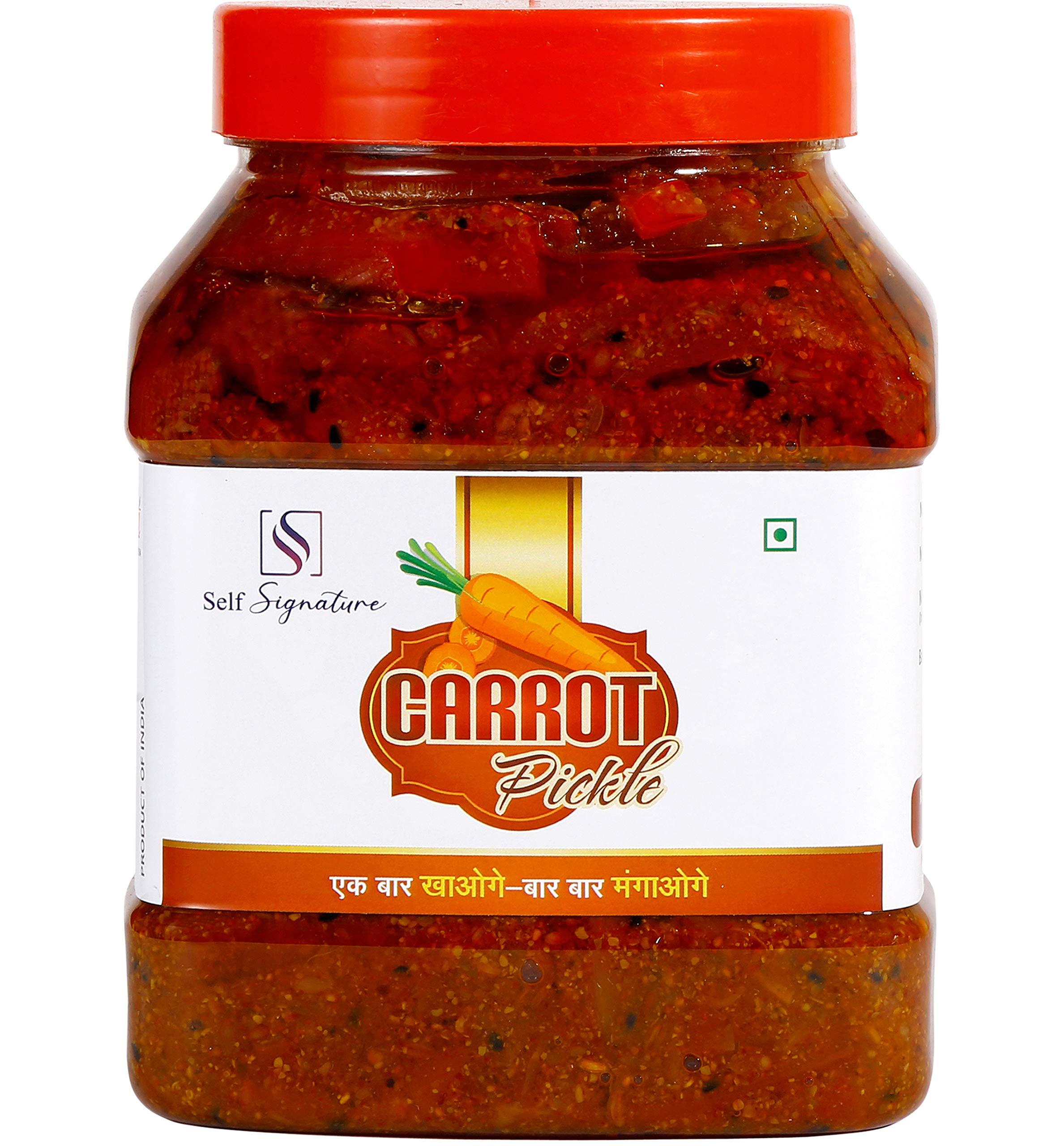 Self Signature Self Signature Homemade Natural Organic Hathon Se Bana Carrot Pickle Gajar Achar (1kg)