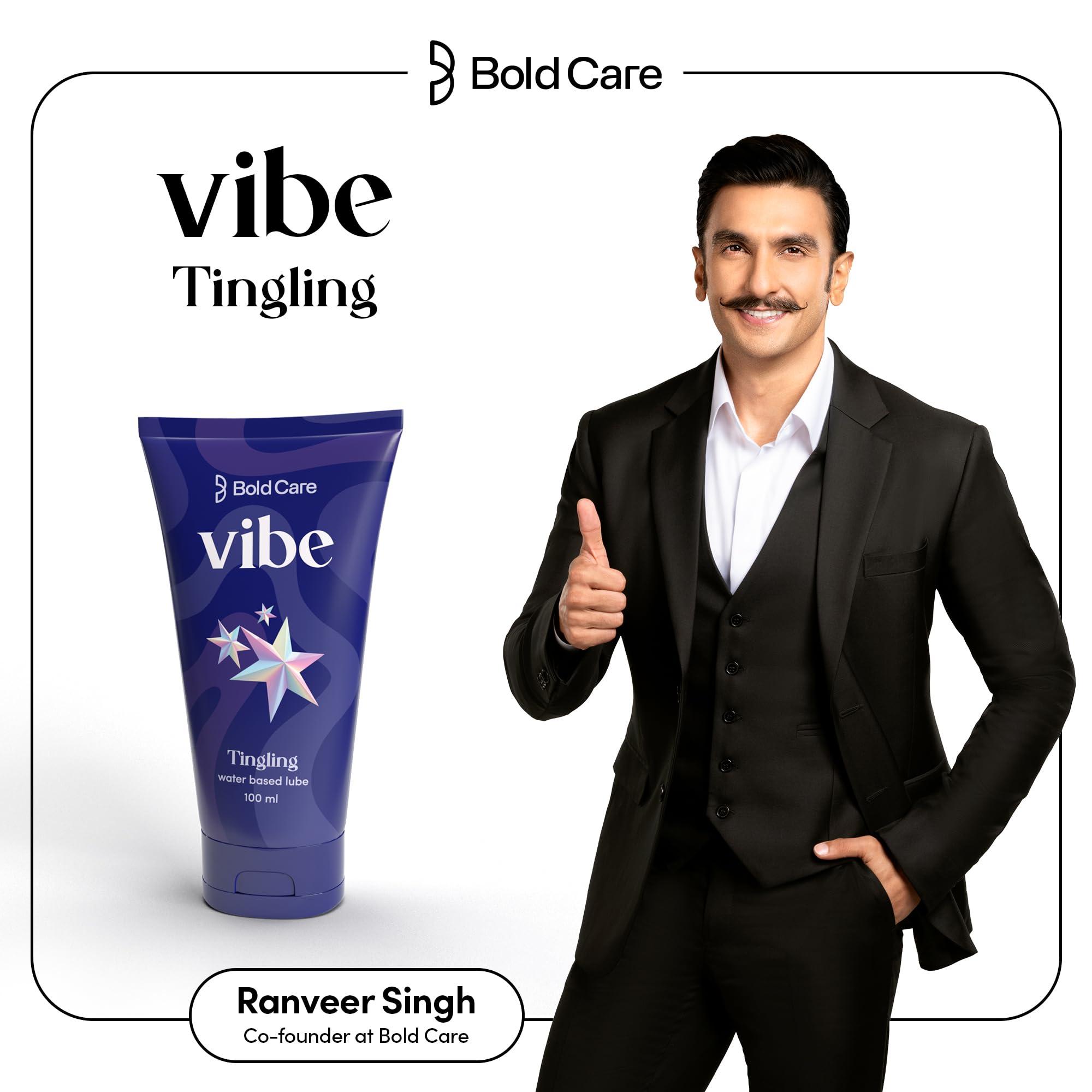 Bold Care Bold Care Vibe Tingling - Natural Personal Lubricant for Men and Women - Water Based Lube - Skin Friendly, Silicone and Paraben Free - No Side Effects - 100 ml