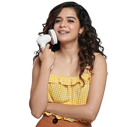 Lifelong Lifelong LLM126 Electric Portable Face Cleanser and Massager Brush with 4 Brush Heads & LLM27 Electric Handheld Full Body Massager (Brown)