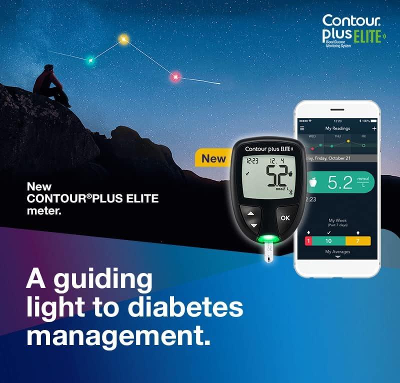 CONTOUR Contour Plus Elite Blood Glucose Monitoring System (with Bluetooth) | Glucometer with 25 Free Test Strips