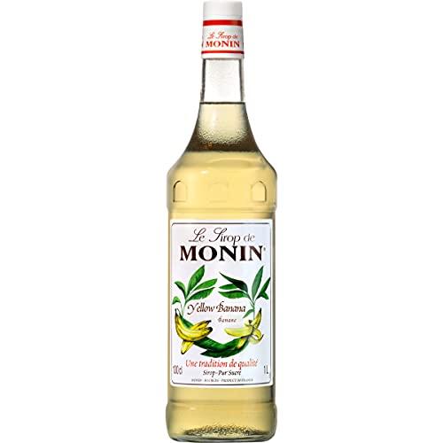 Monin Monin Banana Yellow Flavoured Syrup, 1000 ml, Clear Light Gold, Large