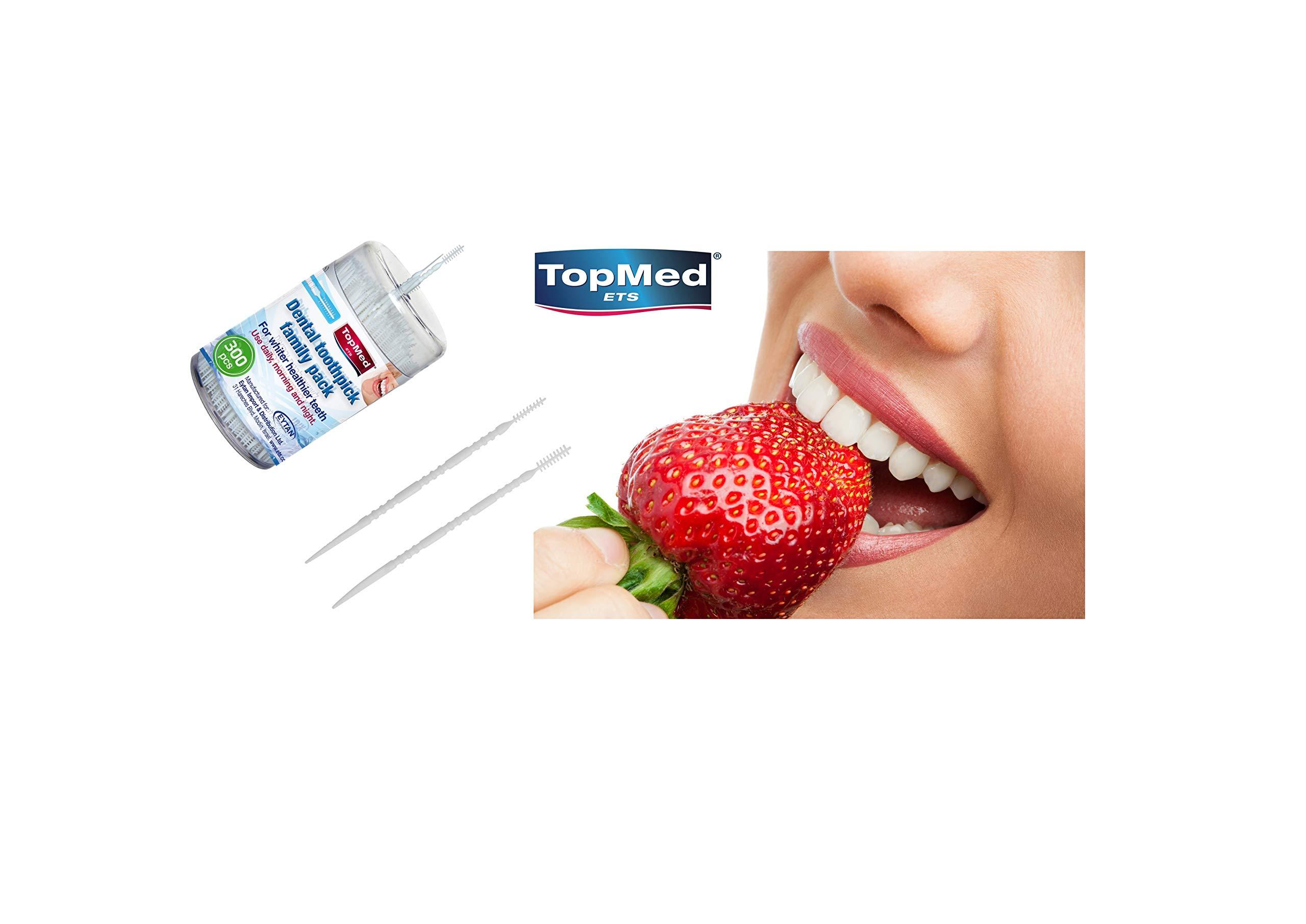 TOPMED ETS Brush Picks Toothpicks Hygiene Sticks (600 Cont)
