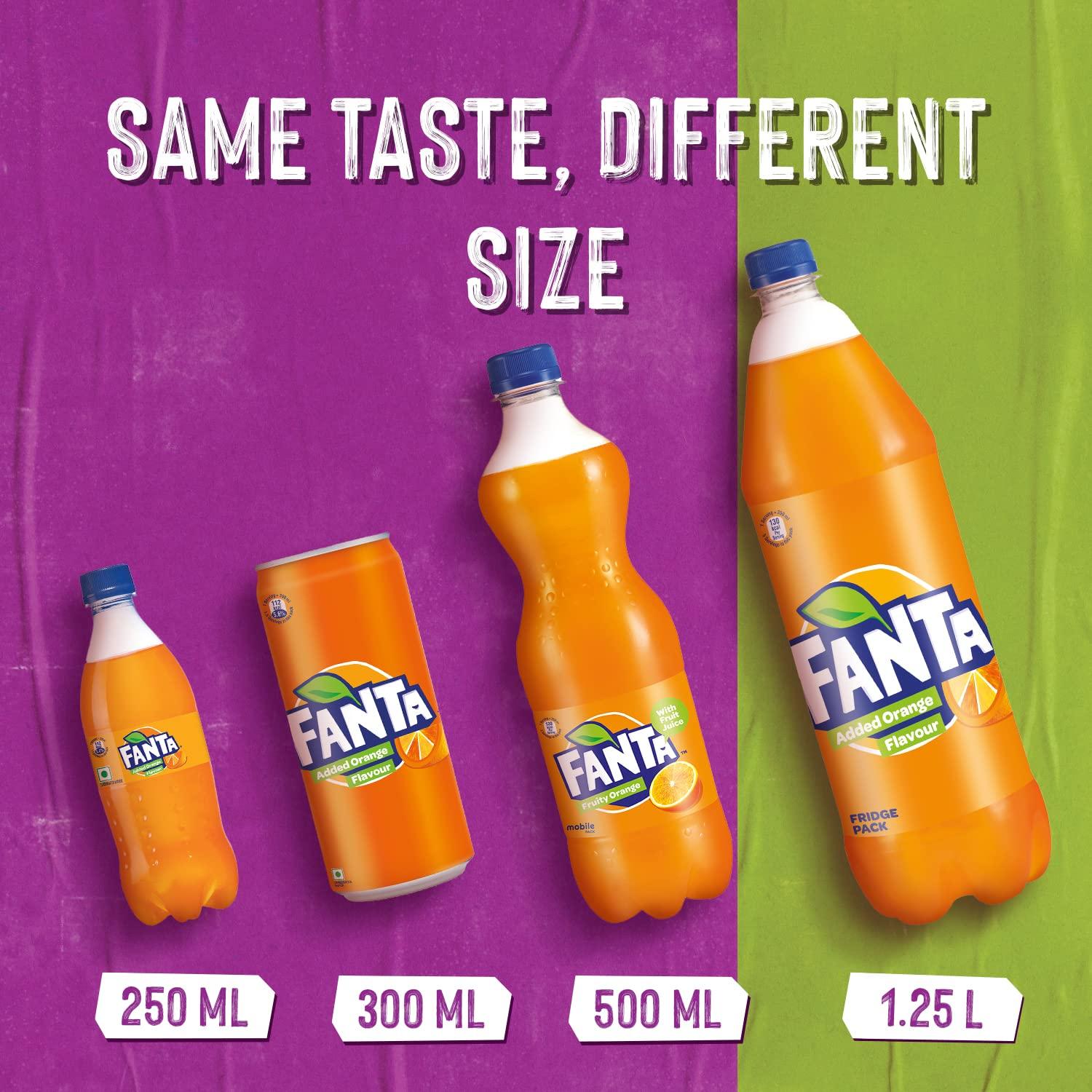 Fanta FANTA Orange Flavored Cold Drink | Soft Drink with Added Orange Flavour | Delicious Orangey Flavor| Recyclable PET Bottle, 1.25 L