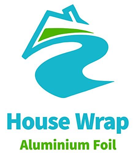 House wrap House Wrap Aluminium Foil 70g (40+30g) for Food Packing, Cooking, Baking - Aluminium Foil 9 Meter Net Guaranteed 11 Microns in Thickness for Keeping Food Warm (Pack of 1)