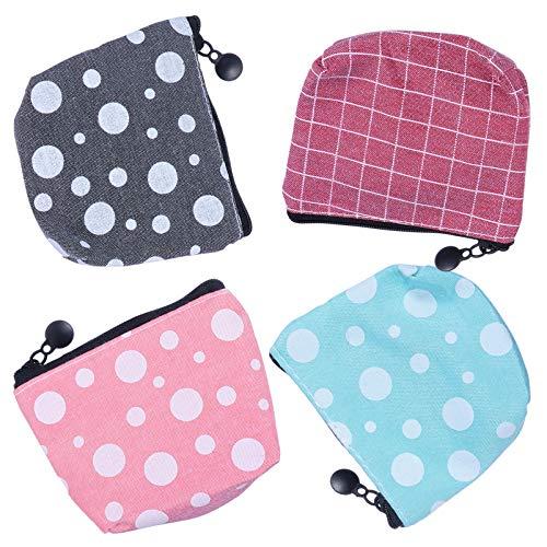 HEALLILY HEALLILY 4Pcs Menstrual Pad Bag Sanitary Pad Bags with Zipper Pouch for Women and Girls